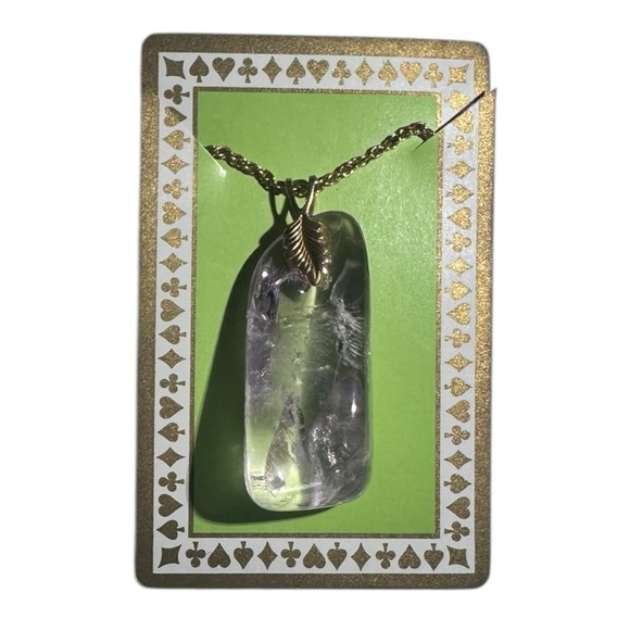 Avon & Amethyst Gold Tone Necklace Leaf - Picture 2 of 10